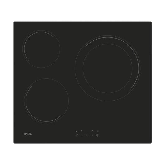 Placa vitrocerámica Candy CH63DCC 3 zonas Touch Control 59 cm Negro