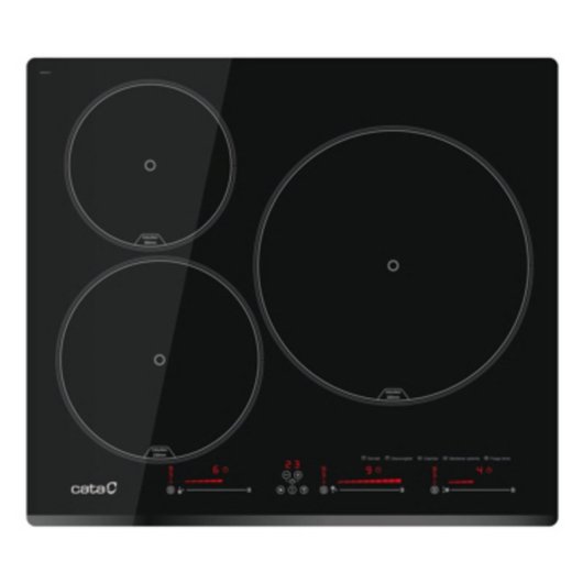 Placa de inducción CATA INSB 6003E2 BK 3 zonas 59 cm Control Digital Negro