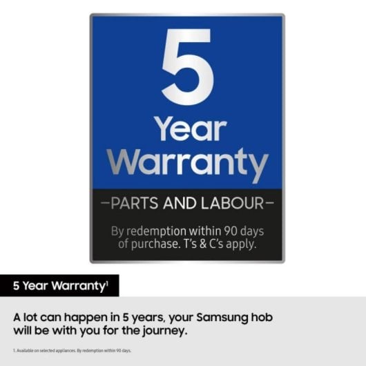 Placa de inducción Samsung NZ64B5066KK 60 cm Integrada 4 zonas Flex Wi-Fi Touch