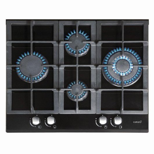 Gasplaat Cata LCI 6031 BK 4 zones glas zwart geïntegreerd 64 cm