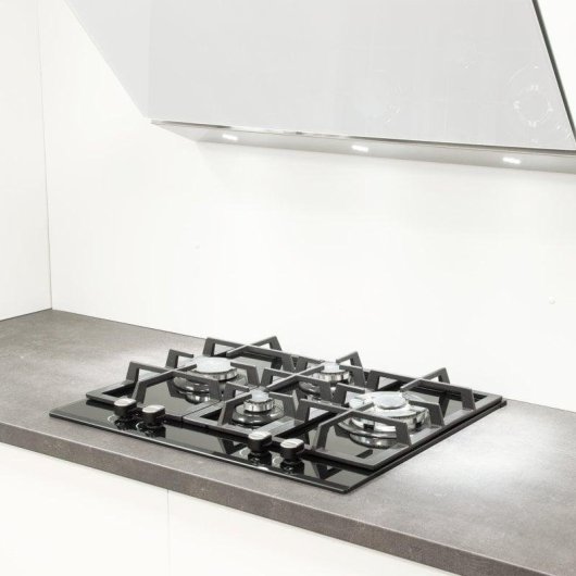Gasplaat Cata LCI 6031 BK 4 zones glas zwart geïntegreerd 64 cm