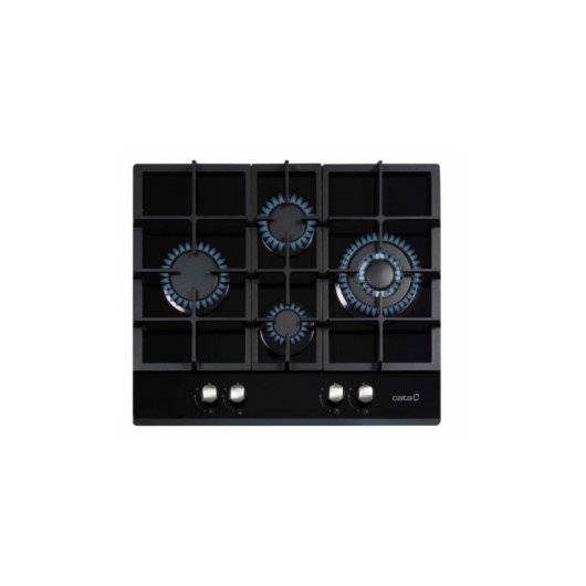 Gasplaat Cata LCI 6031 BK 4 zones glas zwart geïntegreerd 64 cm
