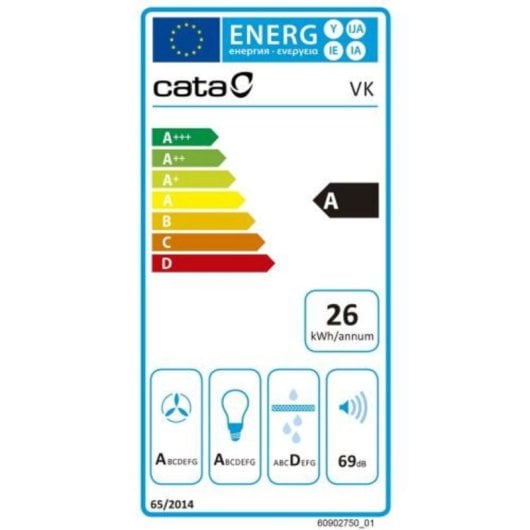 Campana extractora CATA VK 9000 X Canalizado/Recirculación 90cm acero inoxidable LED