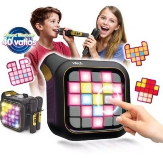 Altavoces VTech Karaoke Portátil Bluetooth 40W con 2 micrófonos inalámbricos con efectos de voz