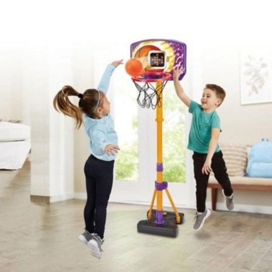 Canasta de baloncesto VTech Inner Basket electrónica ajustable con pantalla y modos de juego