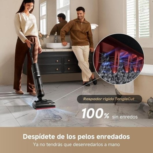 Aspirador sem Fio Dreame H15S 21W 50min Lava e Aspira Anti-emaranhamento Depósito Duplo