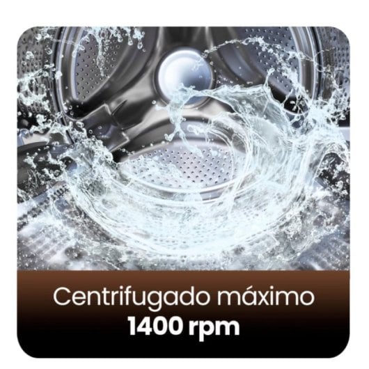 Máquina de Lavar Roupa 7 Kg 1400 rpm A Branco Display LED Bloqueio Crianças Início Diferido