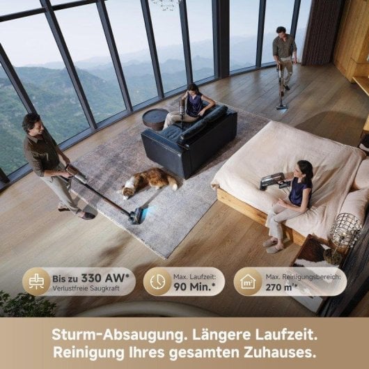 Akkustaubsauger Dreame V30 880W 30000Pa Schwarz 0,6L HEPA Akku