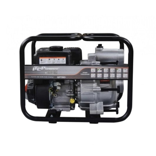 Motopompe ITCPOWER Gtp80 essence structure compacte OHV chassis 32 mm