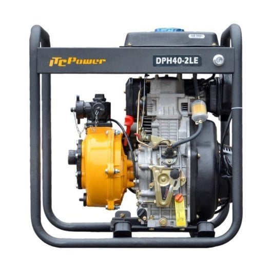 Motopompe Diesel ITCPower DPH40LE-2 double turbine haute pression 16,7 m³/h démarrage électrique