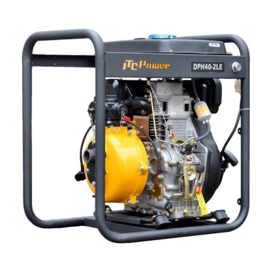 Motopompe Diesel ITCPower DPH40LE-2 double turbine haute pression 16,7 m³/h démarrage électrique