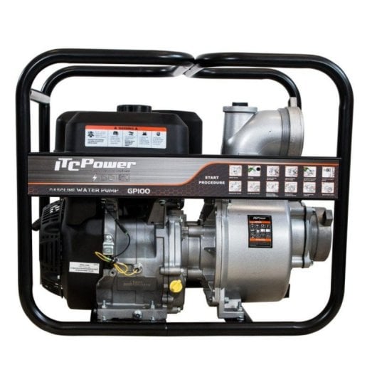 Motopompe Itcpower Gp100 essence 4T compacte réservoir grande autonomie