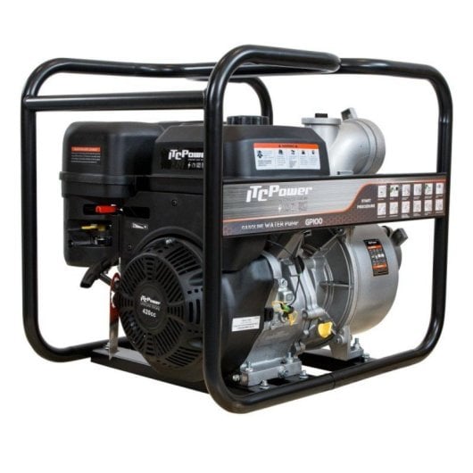 Motopompe Itcpower Gp100 essence 4T compacte réservoir grande autonomie