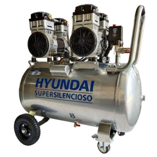 Compresor Hyundai HYAC100-3S silencioso 100L caudal 370 L/m portátil
