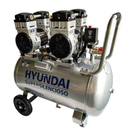 Compresor Hyundai HYAC100-3S silencioso 100L caudal 370 L/m portátil
