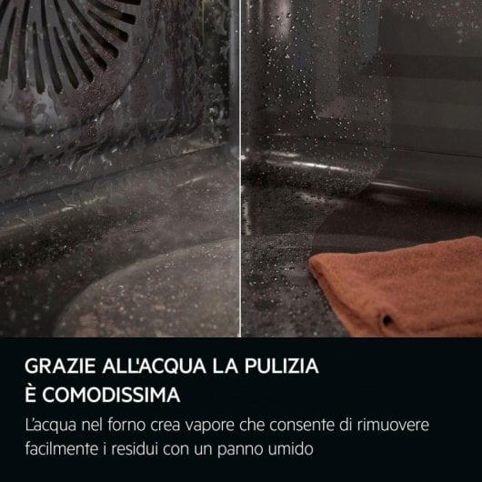 Horno eléctrico AEG OU5AB20SM 72 litros Inox antihuellas con Aqua Clean y grill turbo