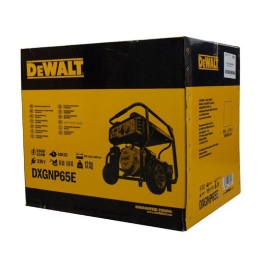 Gerador Dewalt DXGNP65E Gasolina 6,5 kW Monofásico AVR Ecrã Digital Rodas