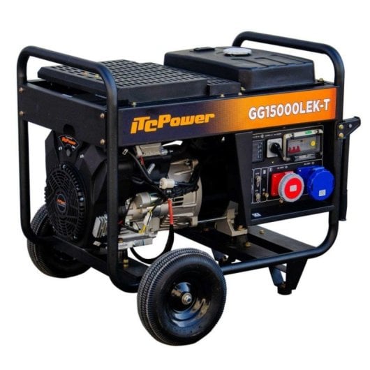 Gerador ITCPower GG15000LEK-T Gasolina Full Power 2 Cilindros V Kit Rodas