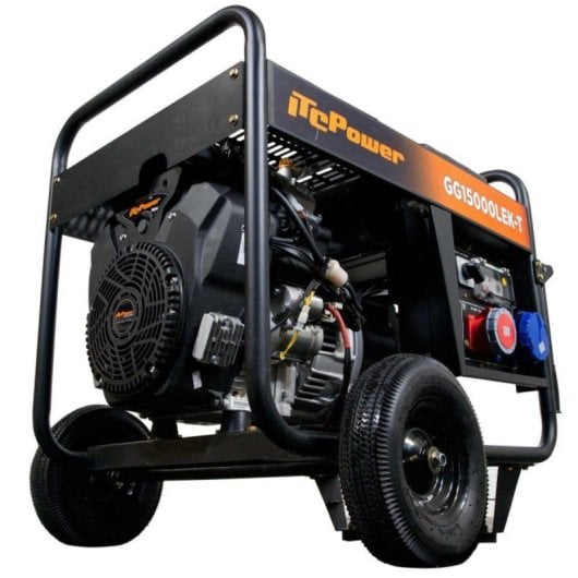Gerador ITCPower GG15000LEK-T Gasolina Full Power 2 Cilindros V Kit Rodas