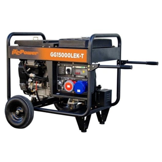 Gerador ITCPower GG15000LEK-T Gasolina Full Power 2 Cilindros V Kit Rodas