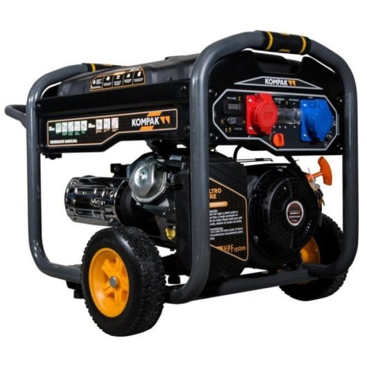 Générateur essence Kompak K10000te-t 10 kVA AVR Fullpower 400V 4 temps roues incluses