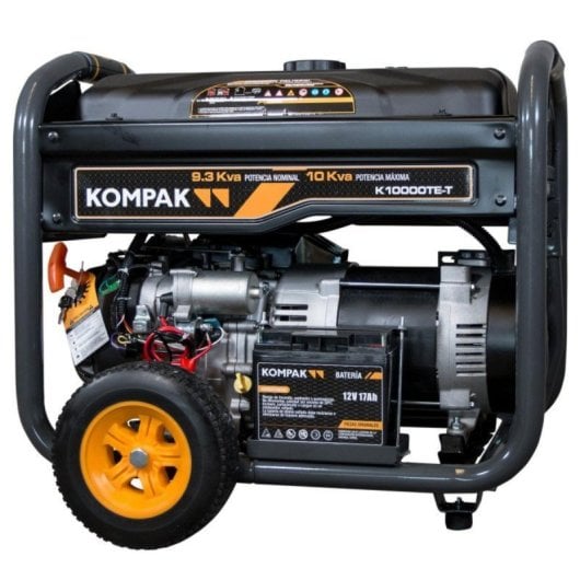 Générateur essence Kompak K10000te-t 10 kVA AVR Fullpower 400V 4 temps roues incluses