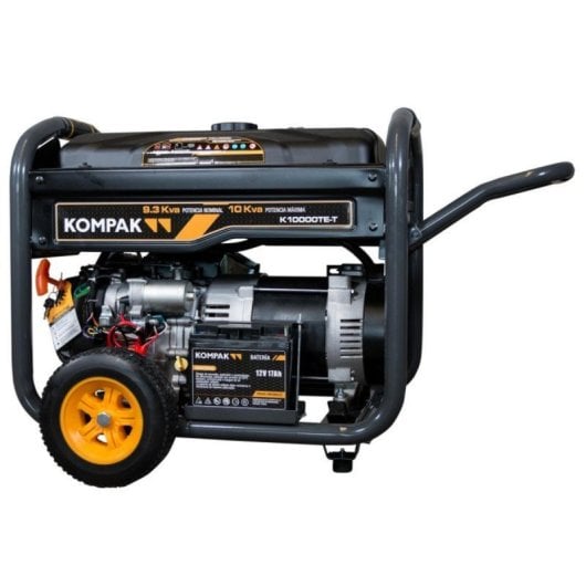 Générateur essence Kompak K10000te-t 10 kVA AVR Fullpower 400V 4 temps roues incluses