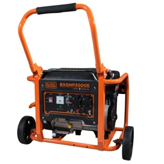 Générateur Black+Decker Bxgnp3000e 3000W Essence 4 Temps Roues et Réservoir 15L