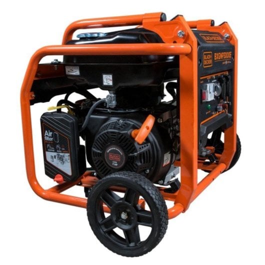 Générateur Black+Decker Bxgnp3000e 3000W Essence 4 Temps Roues et Réservoir 15L