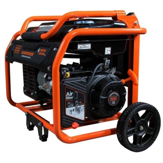 Générateur Black+Decker Bxgnp3000e 3000W Essence 4 Temps Roues et Réservoir 15L
