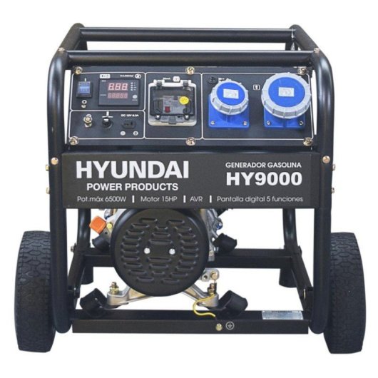 Generador Gasolina Hyundai HY9000K Monofásico 6,5 kW AVR LED Compacto