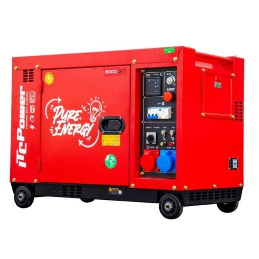 Gerador Diesel ITCPOWER 8000d-t Red Edition Full Power 7,9kVA arranque elétrico ATS