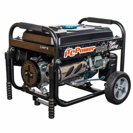 Gerador Elétrico ITCPower GG3300F Gasolina 3kW Depósito Gr Capacidade AVR Roda