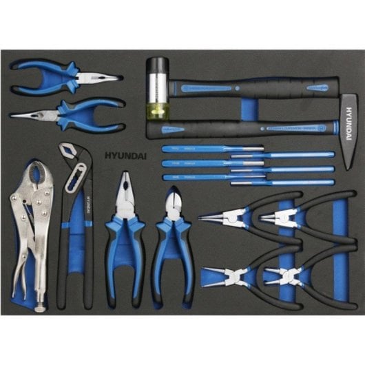 Hyundai K297-5 Carro de Ferramentas 297 Peças 7 Gavetas Aço Cromado Mobilidade Profissional