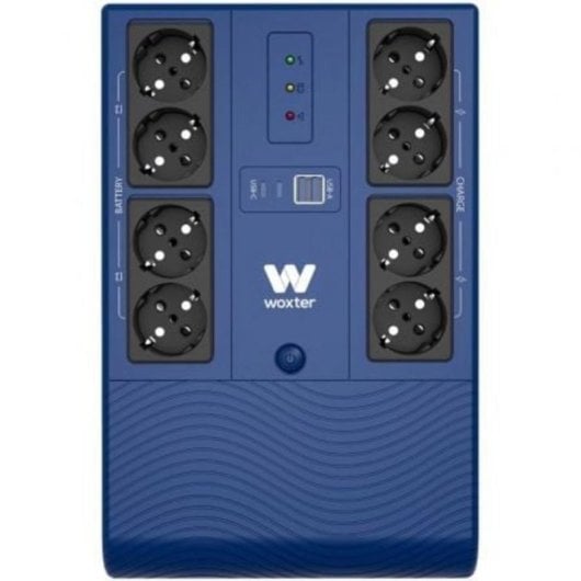 Sai Woxter 800VA Batterie Plomb 12V 7Ah Onde Sinusoïdale 8 Prises Schuko USB-C