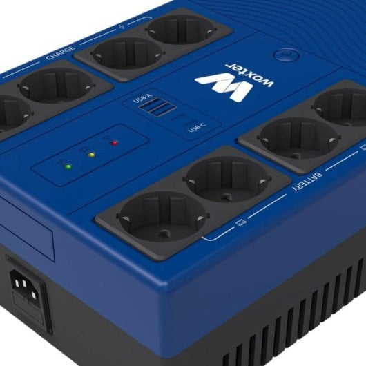 Sai Woxter 1200VA Batterie 12V 7Ah Autonomie Optimisée 8 Prises Schuko Protection Avancée