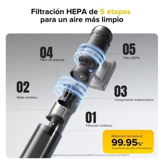 Aspirador sem Fio Roborock H60 Pro 170AW 80min Antiemaranhamento Filtro 5 Etapas