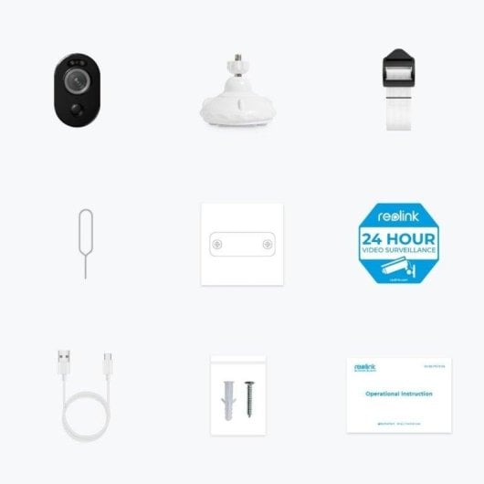 Caméra de surveillance Reolink Argus B350 4K Vision Nocturne Intérieur et Extérieur Détection IA Contrôle Vocal Audio Bidirectionnel