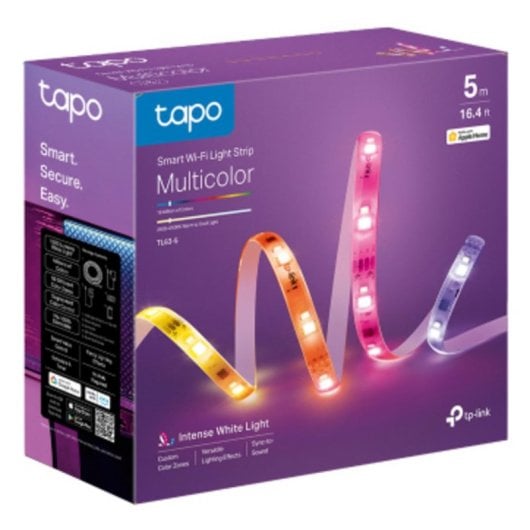 Tira LED Wi-Fi TP-Link Tapo TL63-5 RGB 5m Regulable Multicolor AC