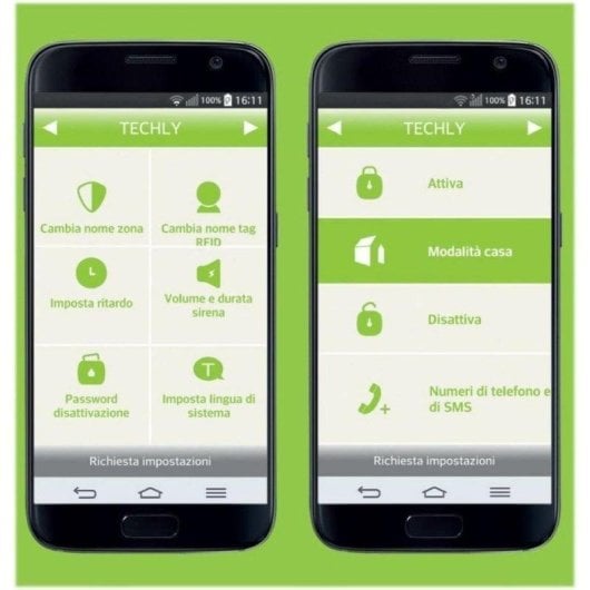 Allarme Roline I-ALARM-KIT001 GSM Wireless Bottoni LED Interno Kit Completo