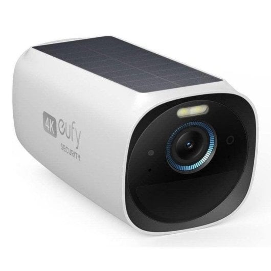 Caméra de surveillance Eufy S330 eufyCam 3 4K Vision Nocturne Extérieure Détection IA Alarme Panneau Solaire Contrôle Vocal Audio Bidirectionnel