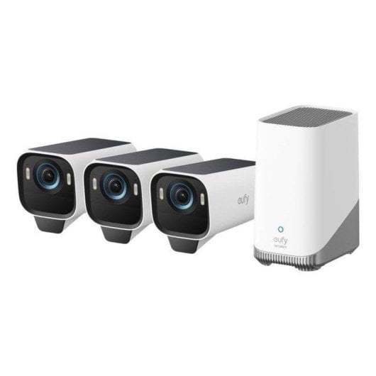 Caméra de surveillance Eufy Cam S3 Pro 4K Vision Nocturne Extérieure IA Alarme Panneau Solaire