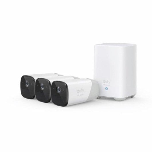 Caméra de surveillance Eufy eufyCam 2 Pro 2K Vision Nocturne Intérieur et Extérieur Contrôle Vocal Audio Bidirectionnel