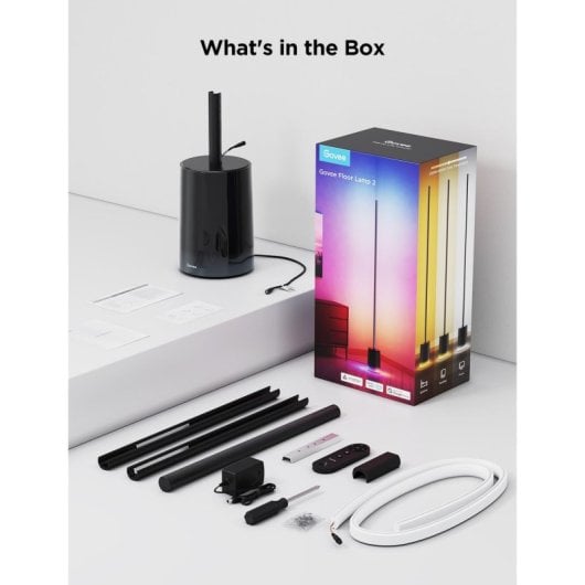 Stehleuchte Govee H607C Intelligente RGB Lichtsteuerung 1725 lm Schwarz Bluetooth