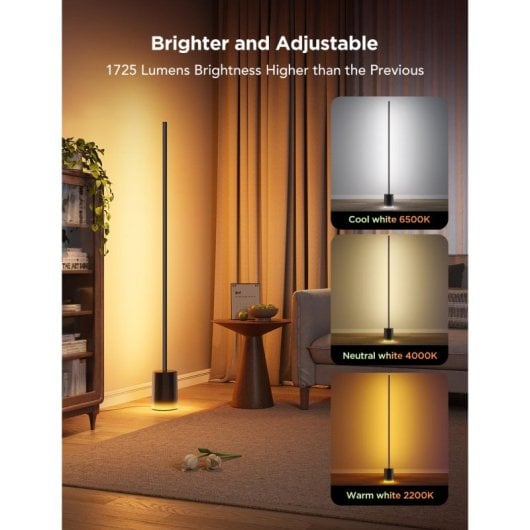 Stehleuchte Govee H607C Intelligente RGB Lichtsteuerung 1725 lm Schwarz Bluetooth