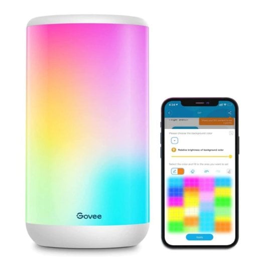 Lámpara de mesa inteligente Govee Aura Wi-Fi Blanco Multicolor 16 millones de colores