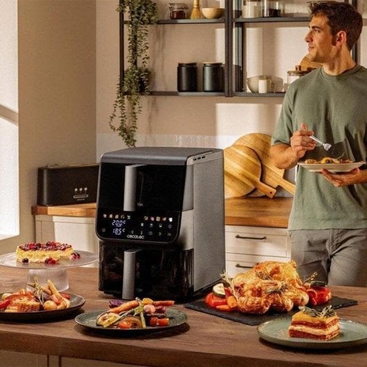 Friteuse sans Huile Cecotec Cecofry DuoLevel 10000 DuoSize Window 10L 2000W fenêtres Sync