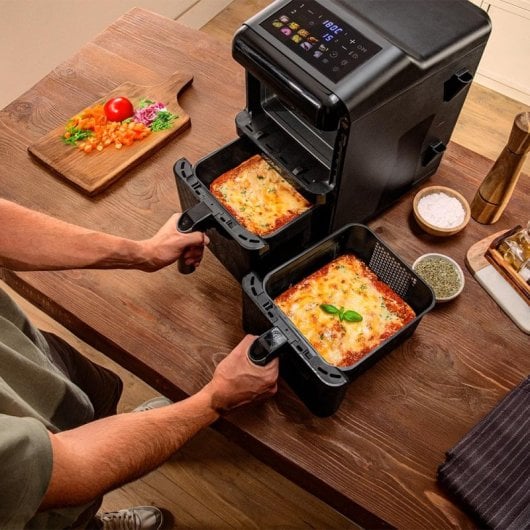 Freidora de aire Cecotec Cecofry DuoLevel 12000 Window 12L 2900W con doble cubeta y ventana