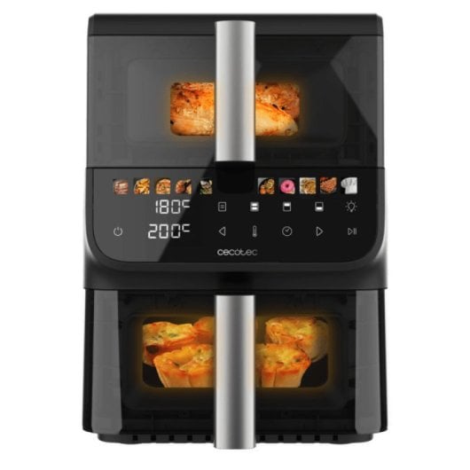 Friteuse à air Cecotec Cecofry DuoLevel 12000 Window 12L 2900W avec fenêtres, racks et 10 programmes
