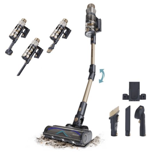 Aspiradora sin cable Cecotec Conga Rockstar RS90 Pet Flex 600 W 160 AW Tubo Flexible LED